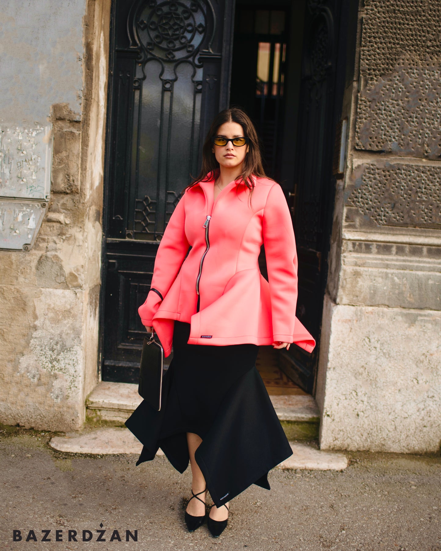 Vatra jacket in coral pink - Bazerdzan