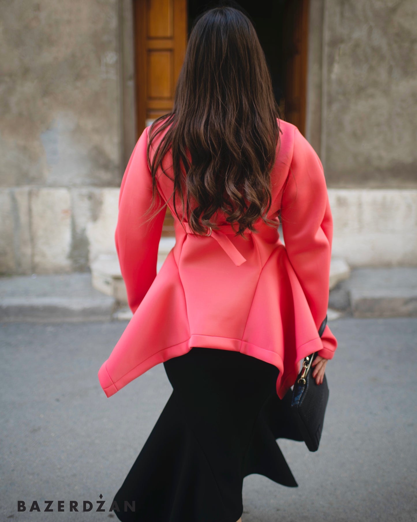 Vatra jacket in coral pink - Bazerdzan