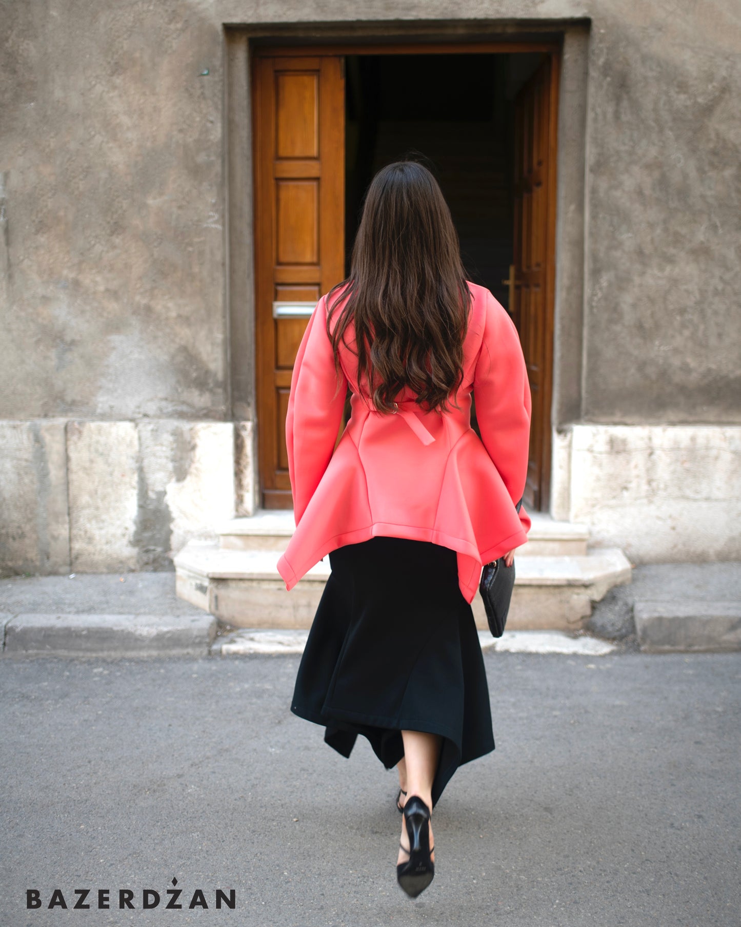 Vatra jacket in coral pink - Bazerdzan