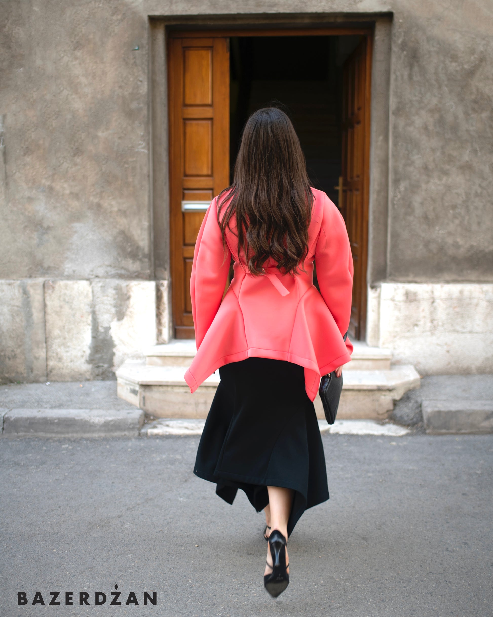 Vatra jacket in coral pink - Bazerdzan