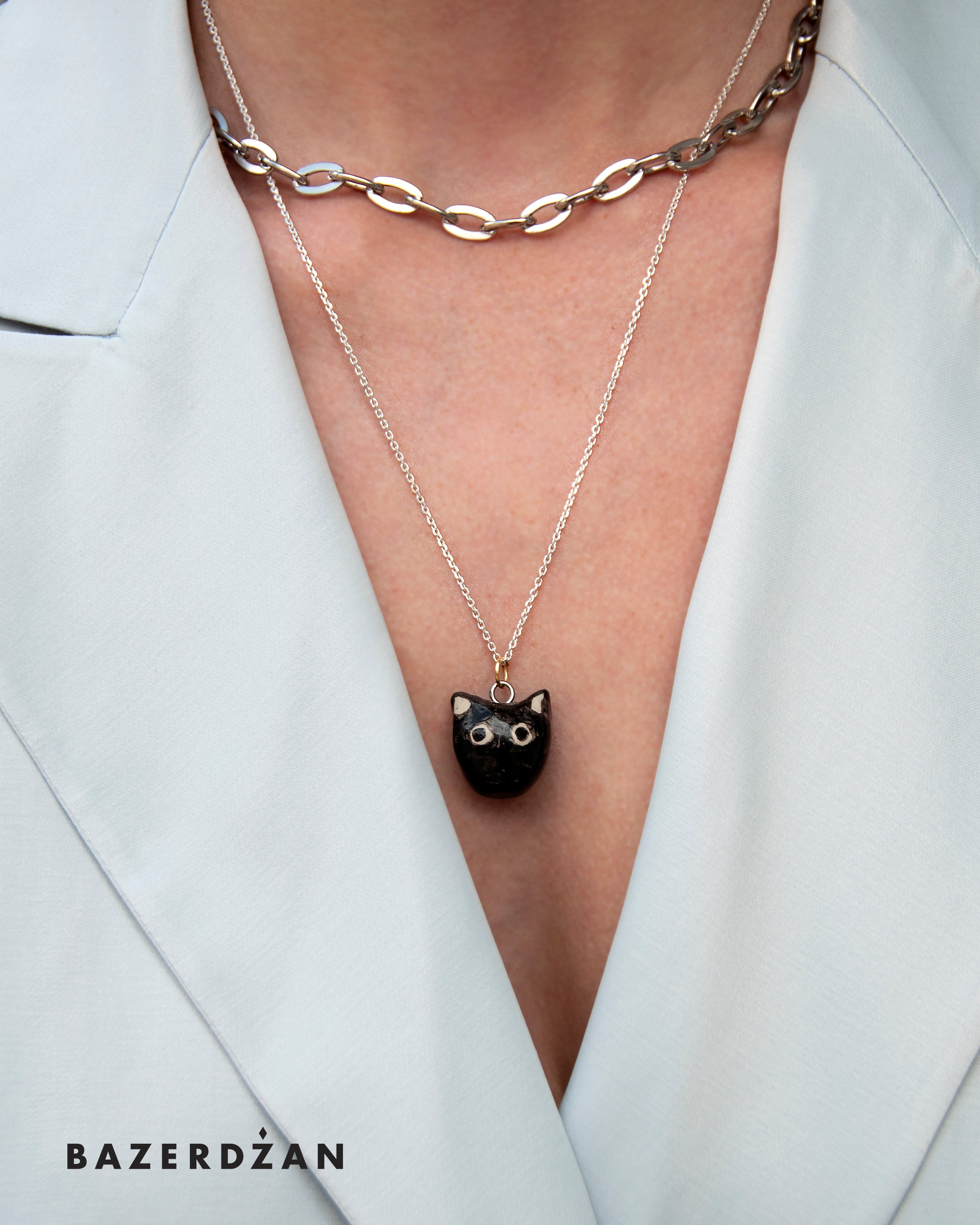 Cat Cameo Necklace The Black Cat, Edgar Allan Poe, One Eyed Cat, Tigerpixie  Fantasy Cat Jewelry