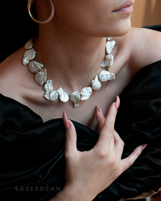 Keshi Pearl Necklace by Nayda Jewelry