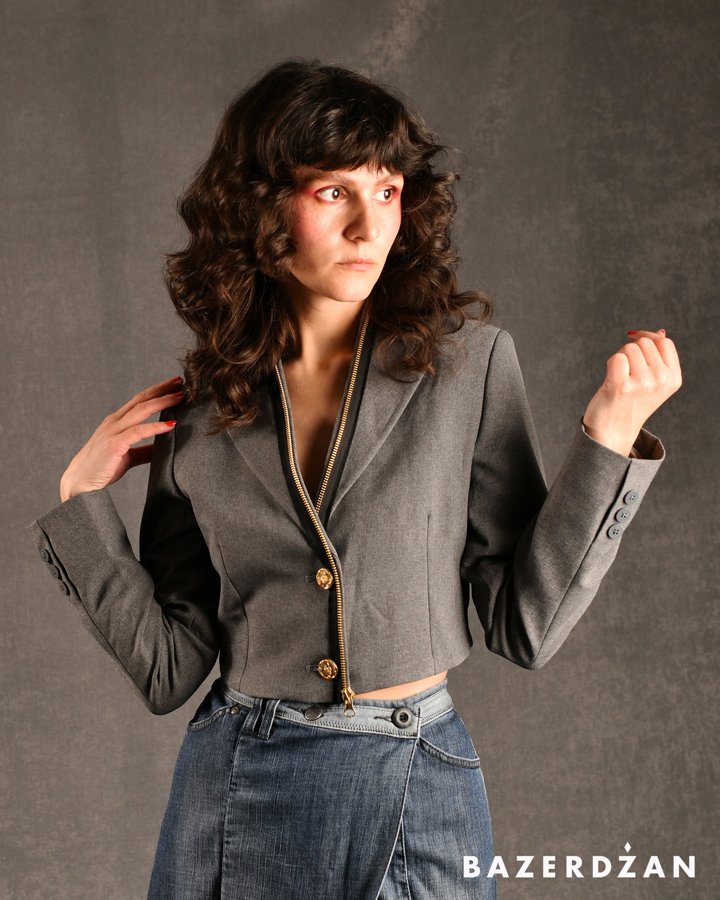 Thrift Flip Crop Blazer by Bazerdzan