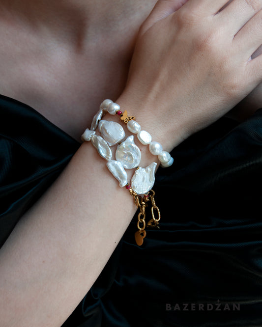 Keshi Pearl Bracelet by Nayda Jewelry