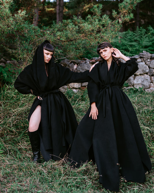 Cami Coat Black by Bazerdzan Wear