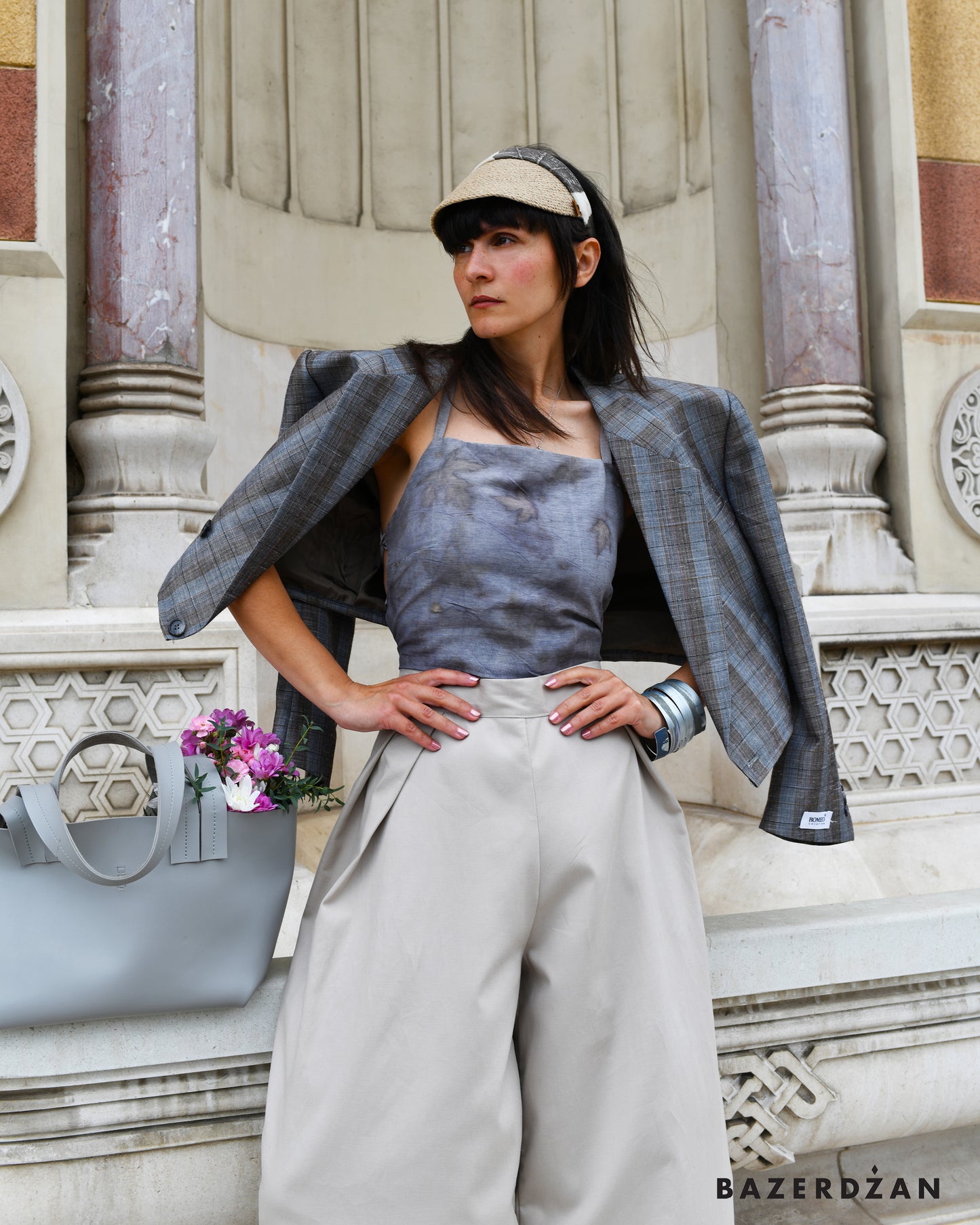 Wide-Leg Pants - Beige