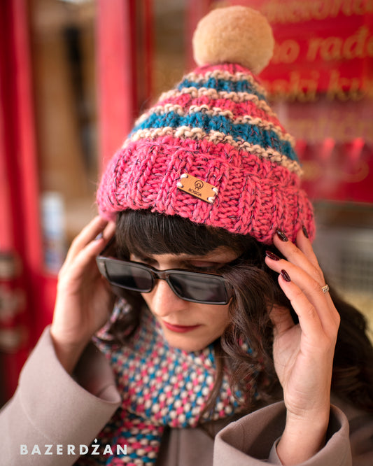 Unisex Woolen Hat with Pom Pom - Bazerdzan