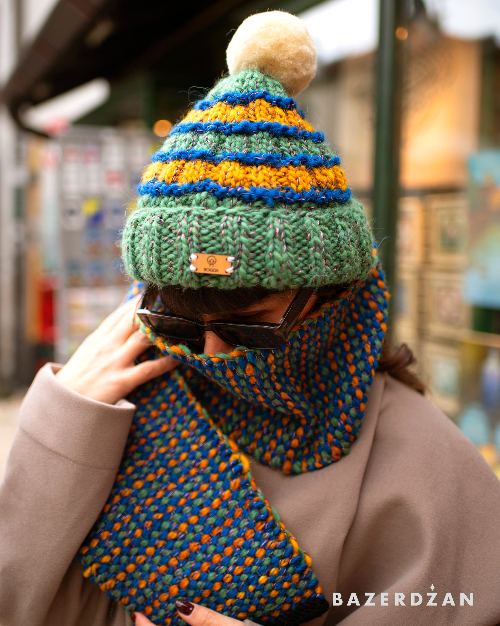 Unisex Woolen Hat with Pom Pom - Bazerdzan