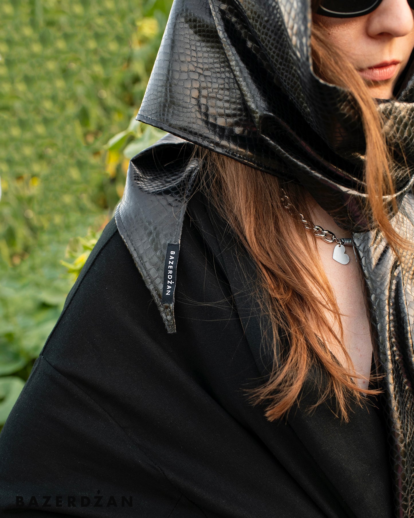 Snake Leather Multiway Wrap - Black - Bazerdzan