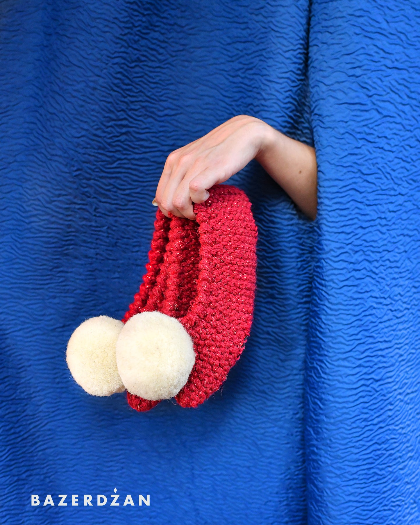 Woolen crochet slippers (with non-skid sole) - Bazerdzan