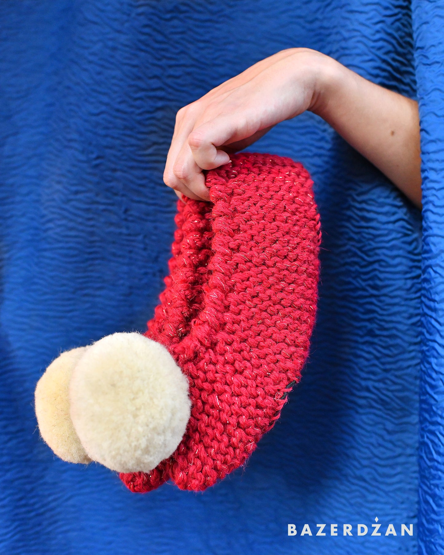 Woolen crochet slippers (with non-skid sole) - Bazerdzan