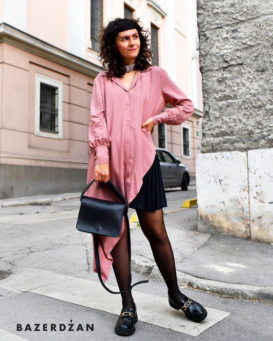 Asymmetric Blouse - Rose