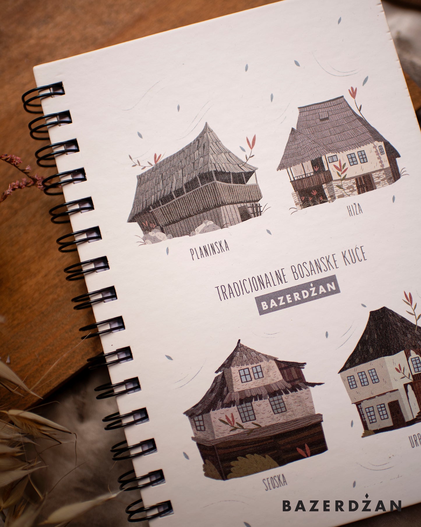 "Traditional Bosnian Houses" Notebook - Bazerdzan