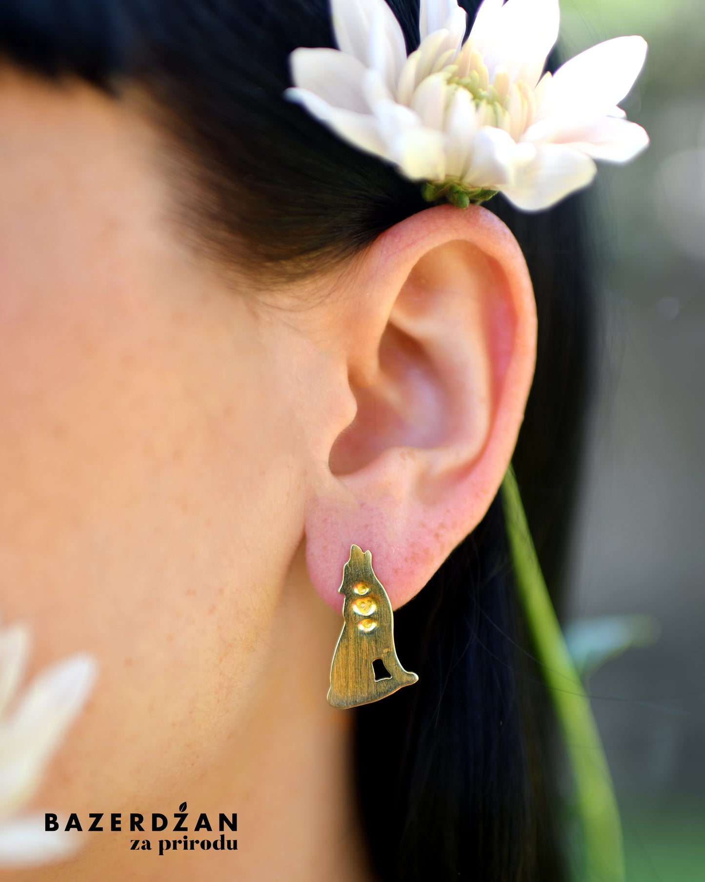 Earrings Wolf By Natasha Rubis