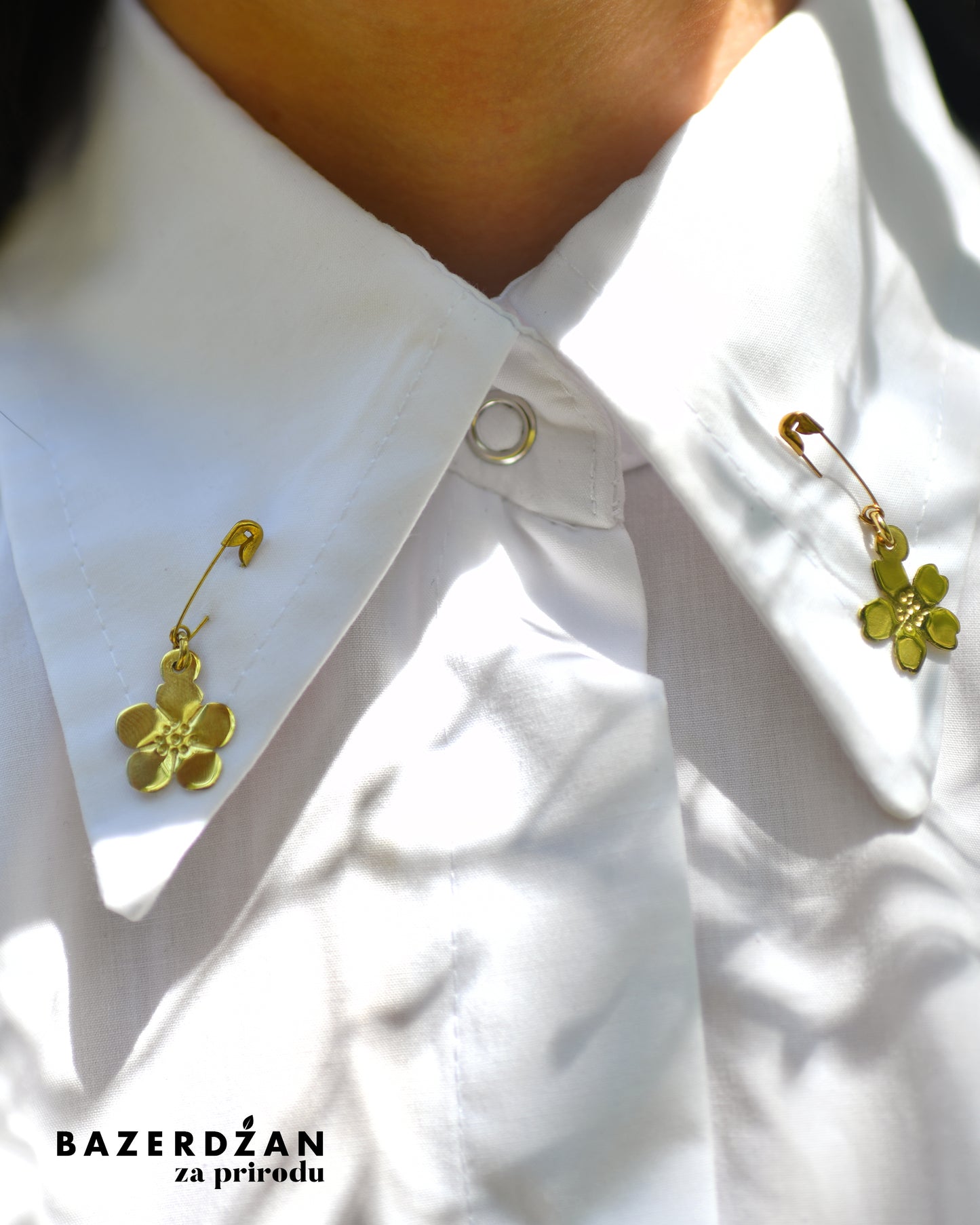 Brooch Dinarski Rožac (Cerastium Dinaricum) by Natasha Rubis