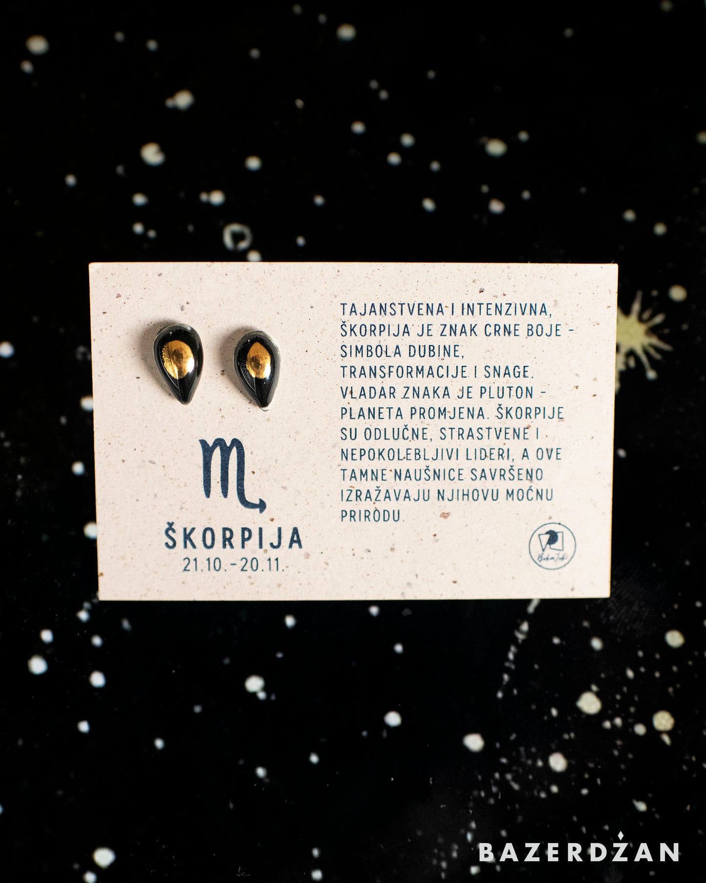 Zodiac Ceramic Earrings - Bazerdzan