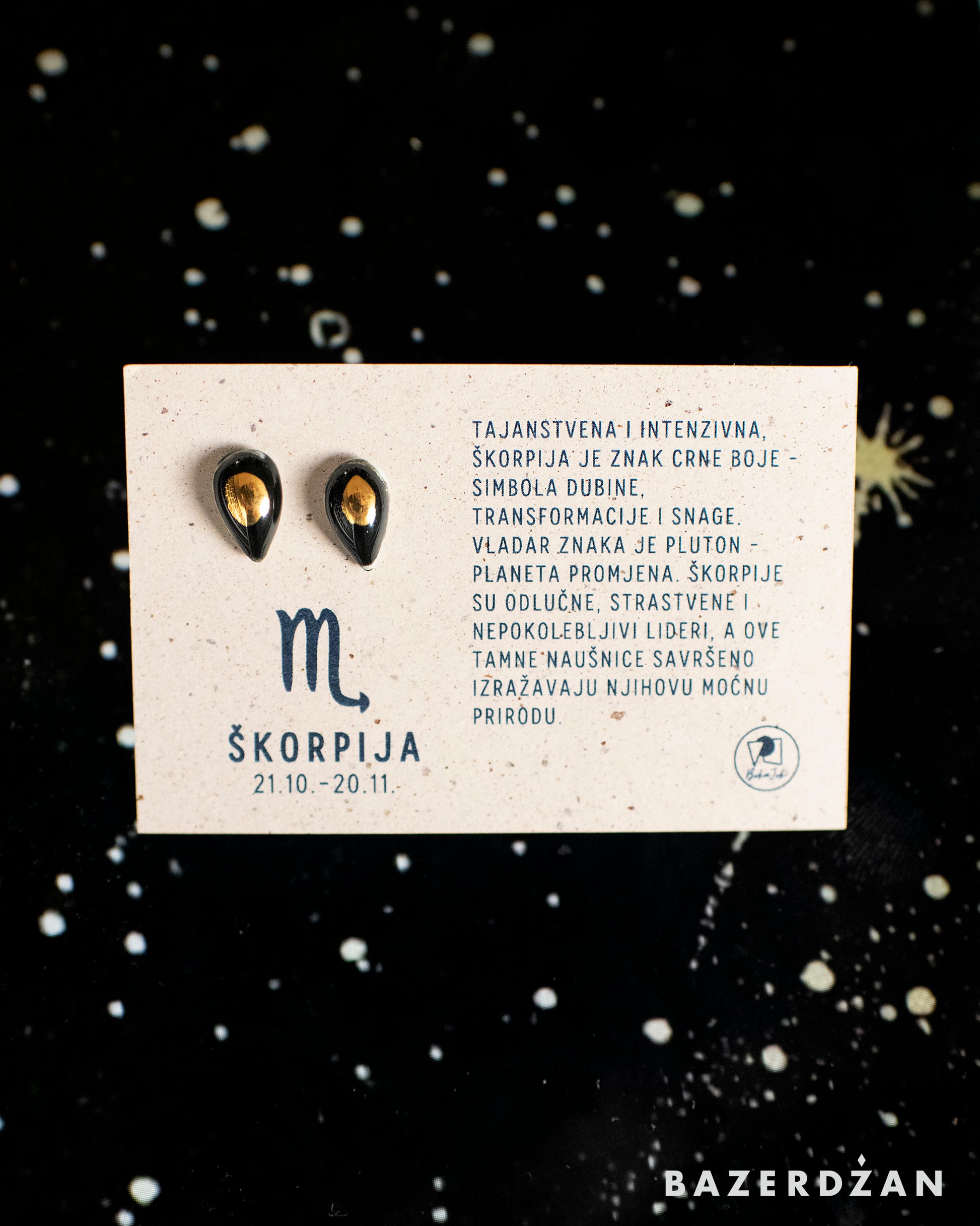 Zodiac Ceramic Earrings - Bazerdzan