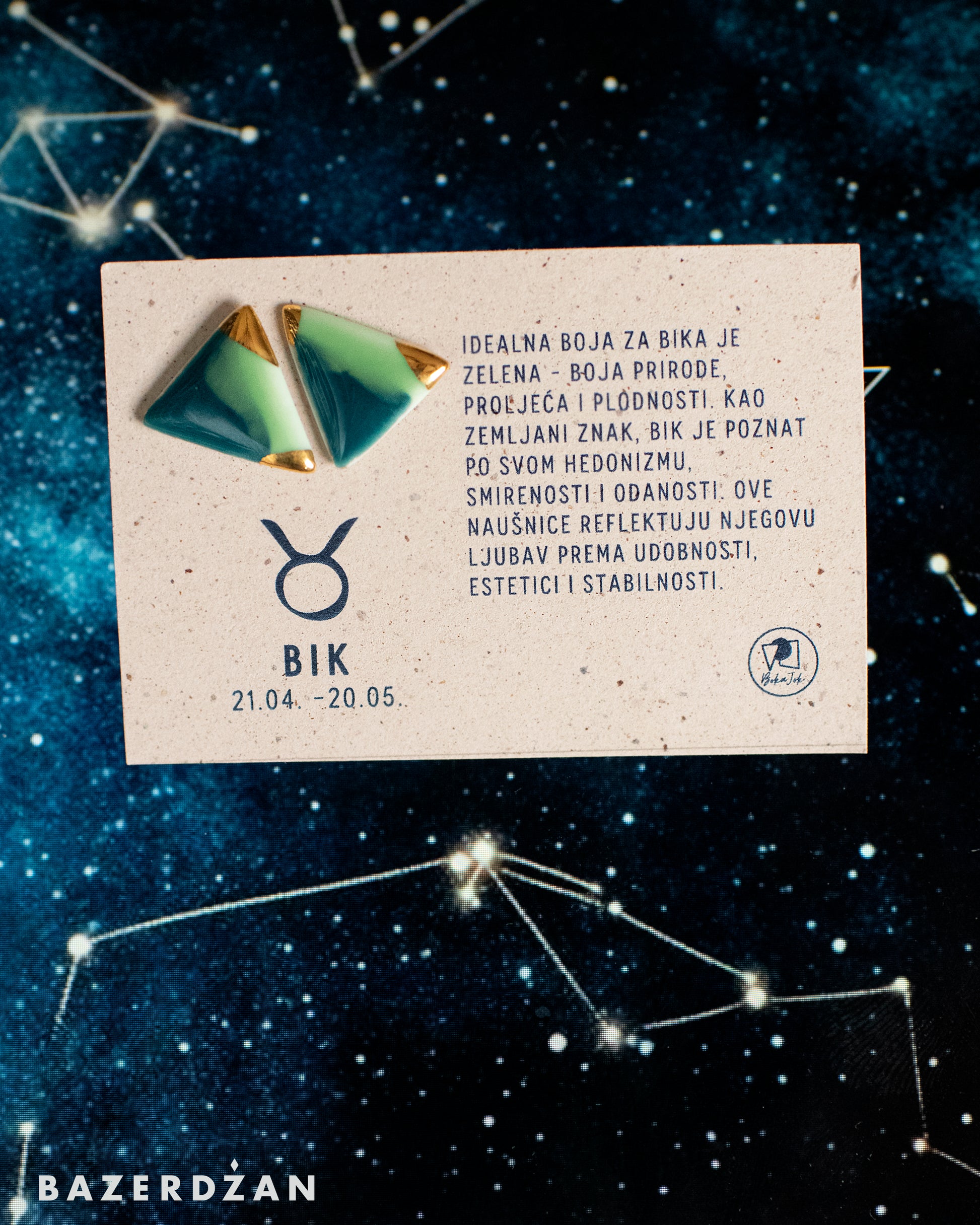 Zodiac Ceramic Earrings - Bazerdzan