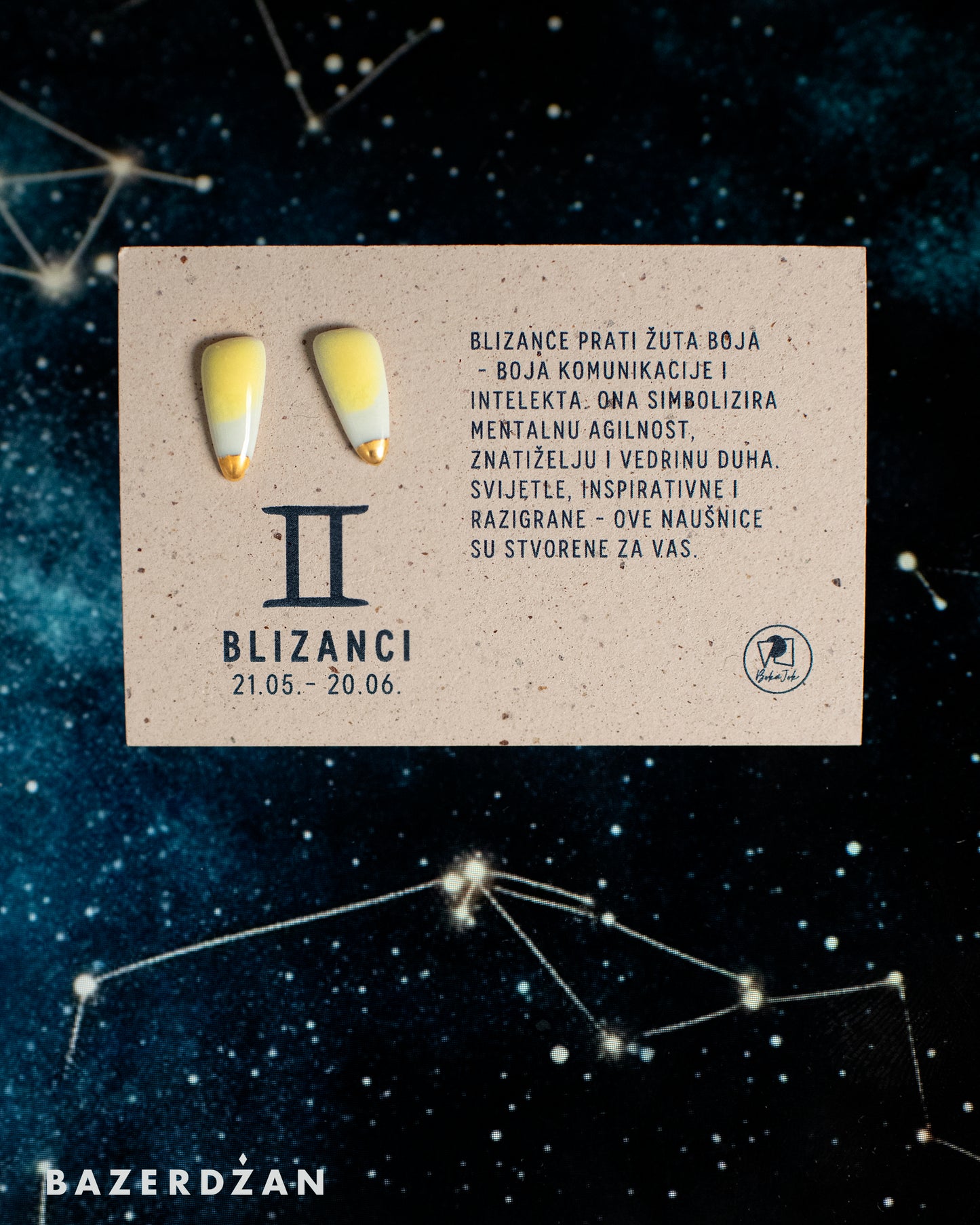 Zodiac Ceramic Earrings - Bazerdzan
