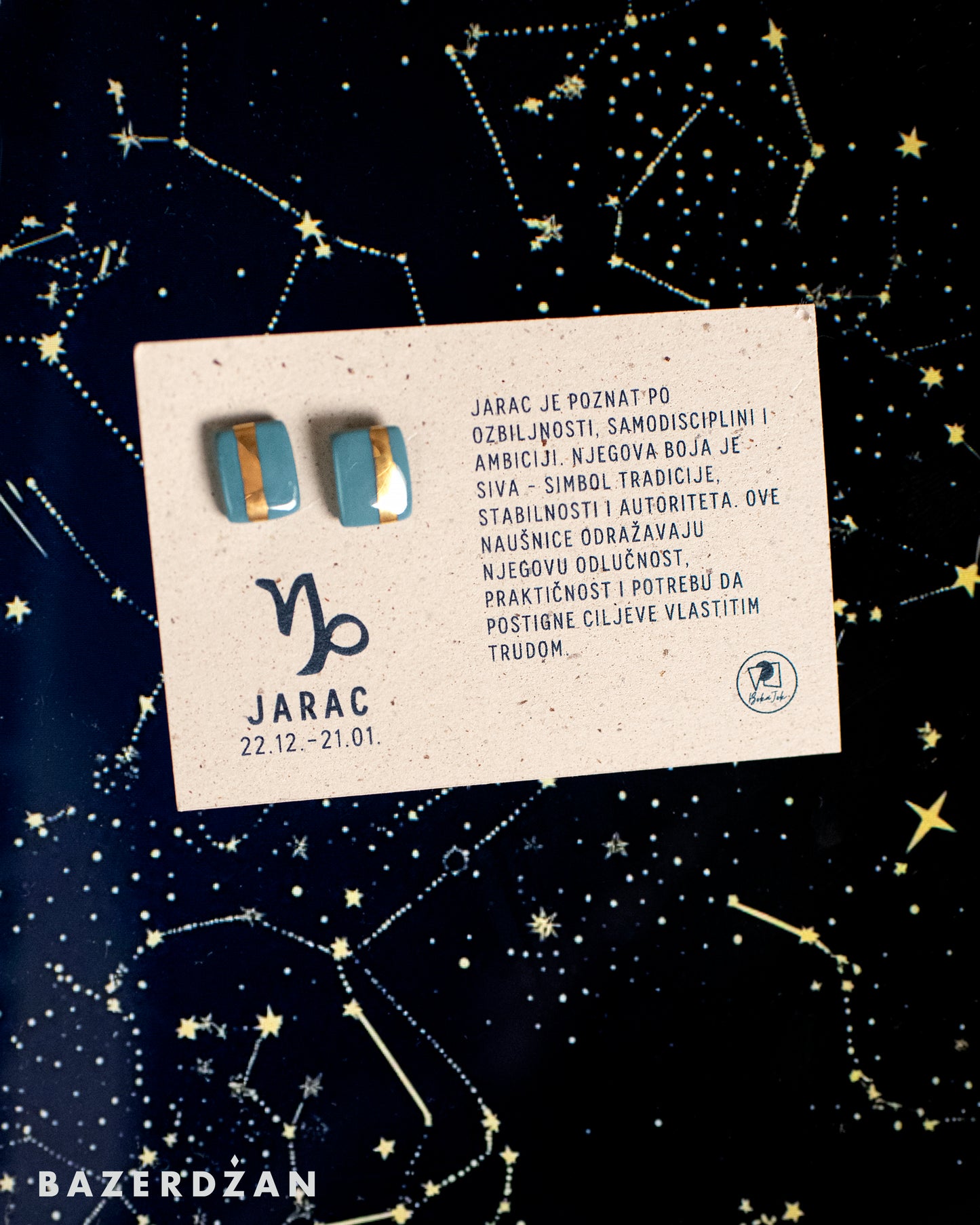 Zodiac Ceramic Earrings - Bazerdzan