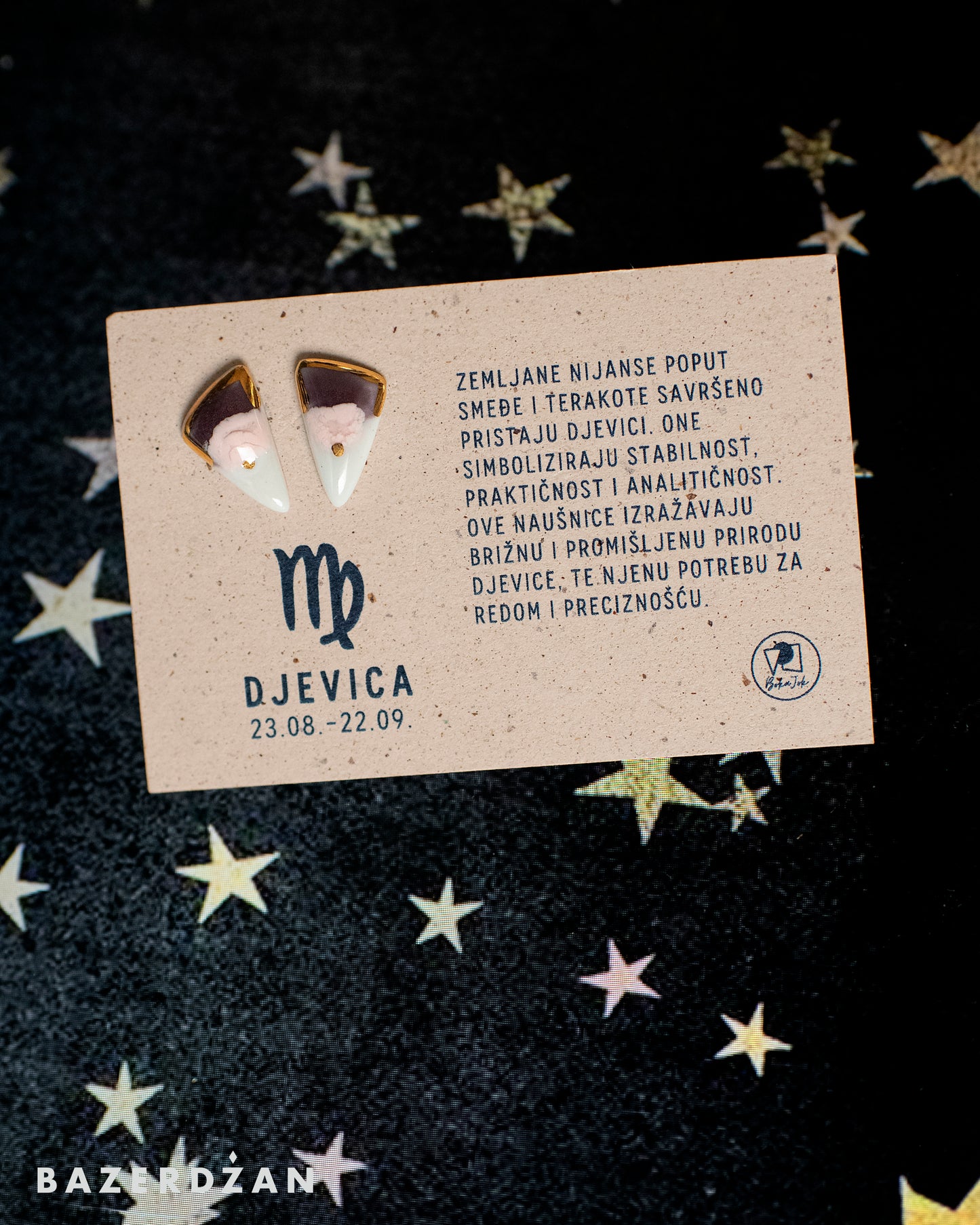Zodiac Ceramic Earrings - Bazerdzan