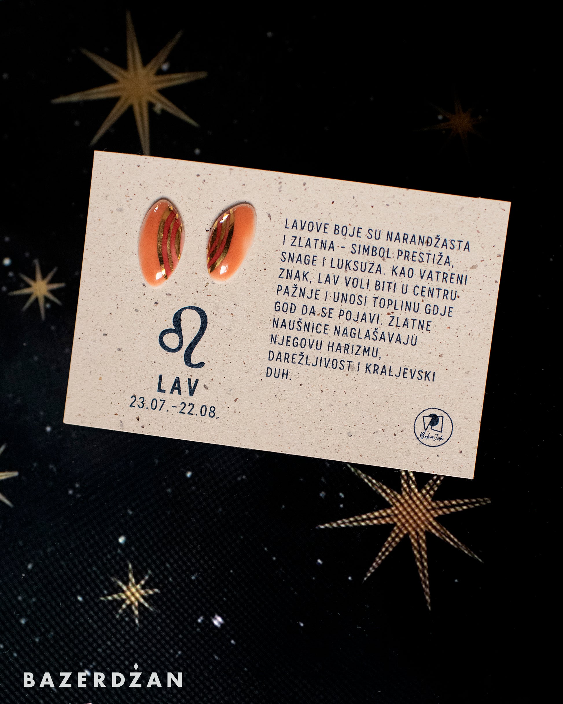 Zodiac Ceramic Earrings - Bazerdzan