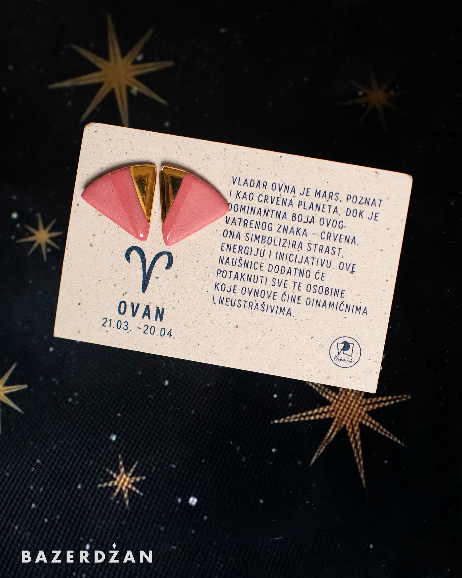 Zodiac Ceramic Earrings - Bazerdzan