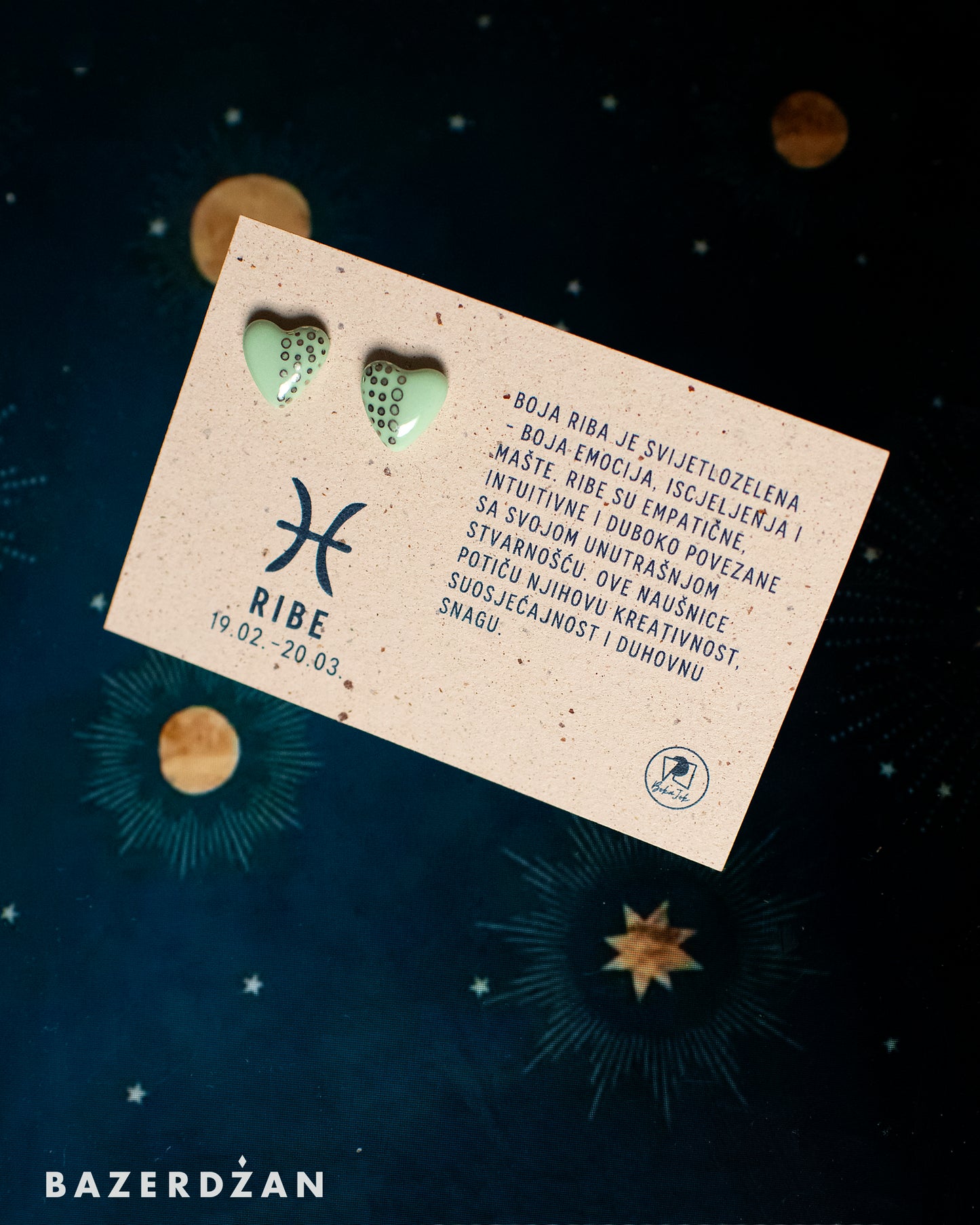 Zodiac Ceramic Earrings - Bazerdzan