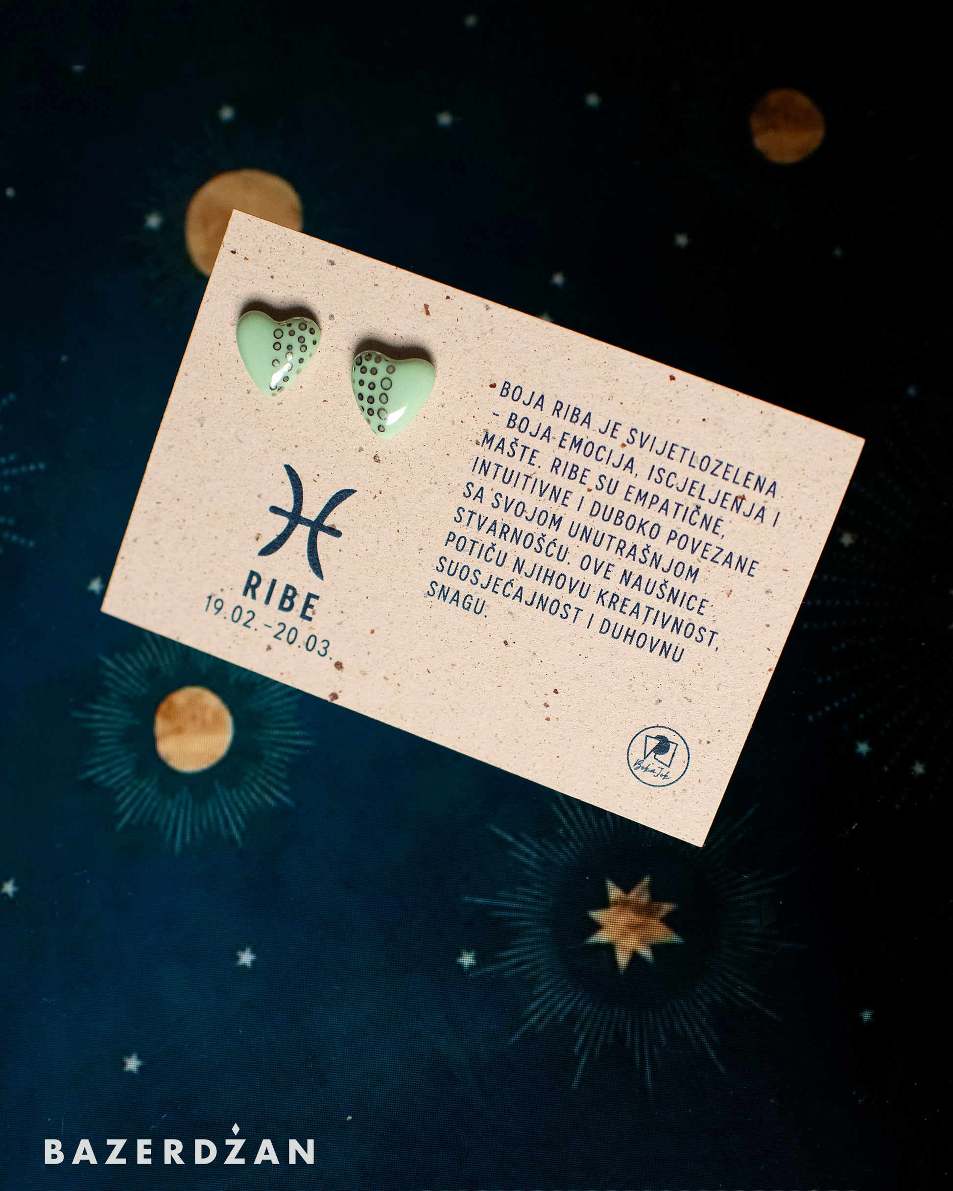 Zodiac Ceramic Earrings - Bazerdzan