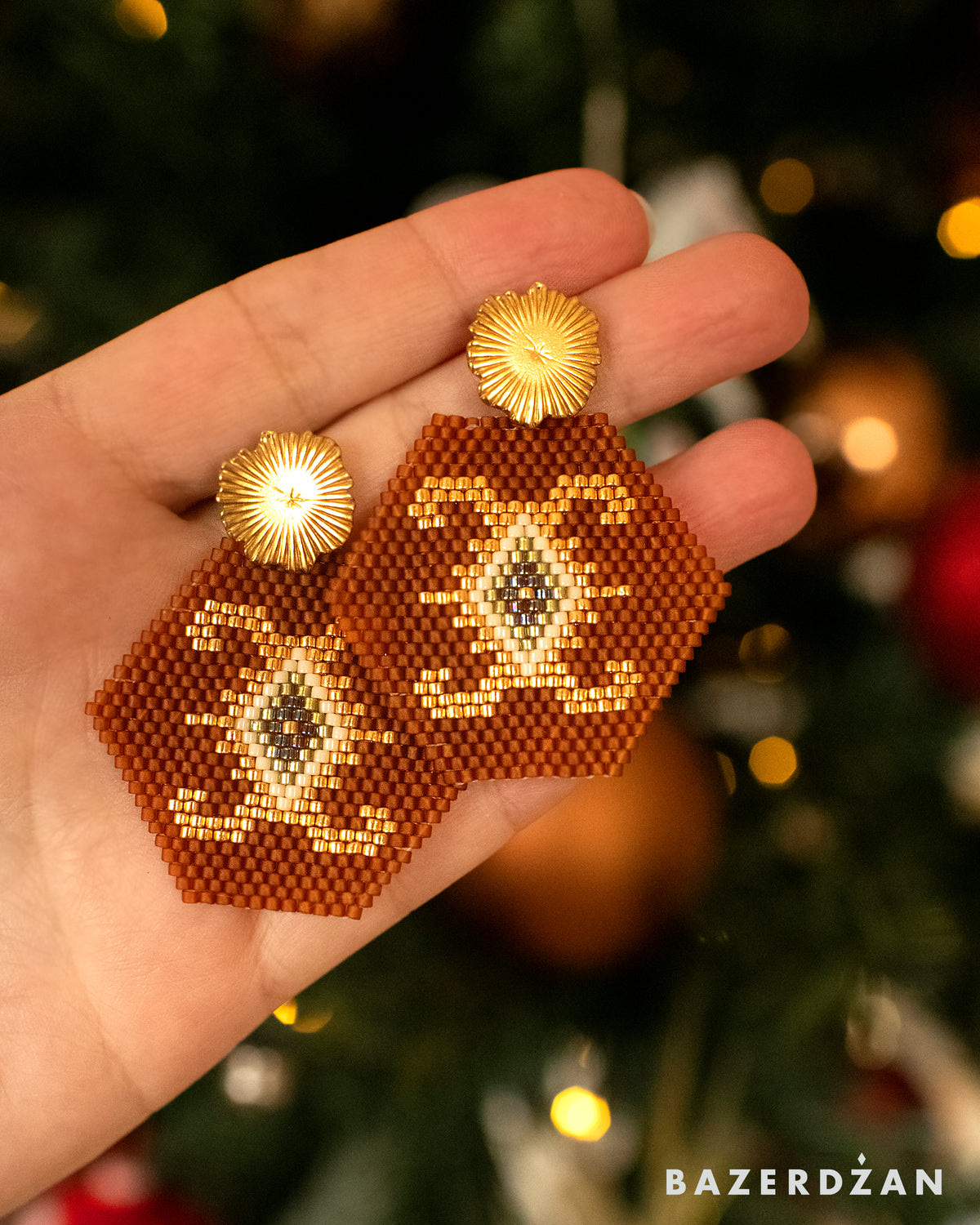 Bosnian kilim earrings - Bazerdzan