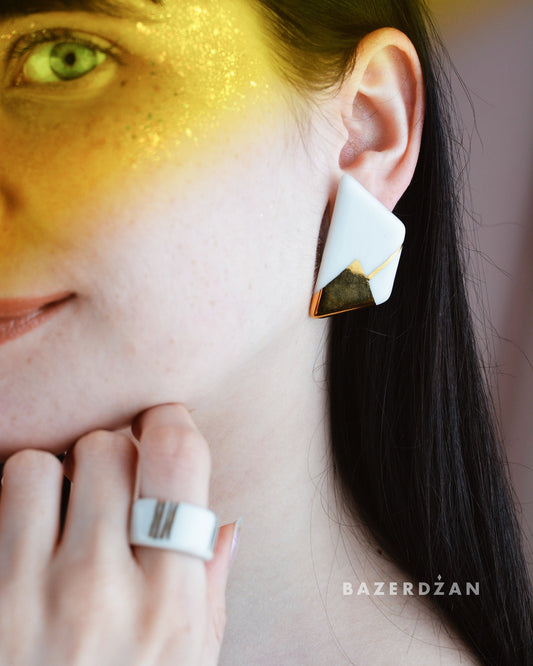 Porcelain Earrings "Otiš" by Tekne