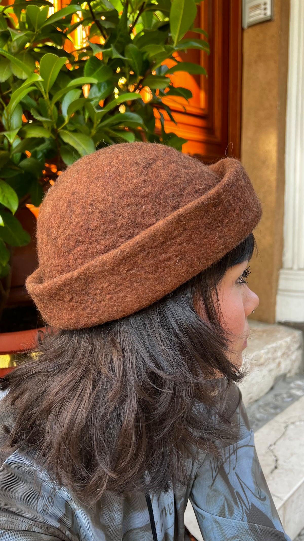 Felted woolen hat