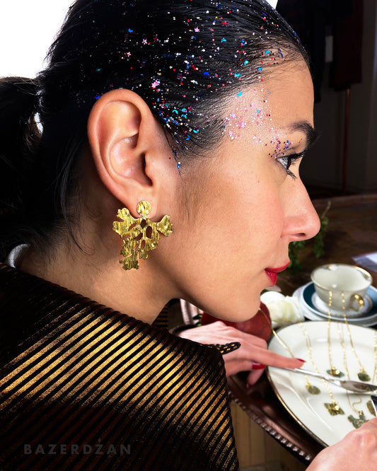 "Asplenium Lepidum" earrings by Natasha Rubis