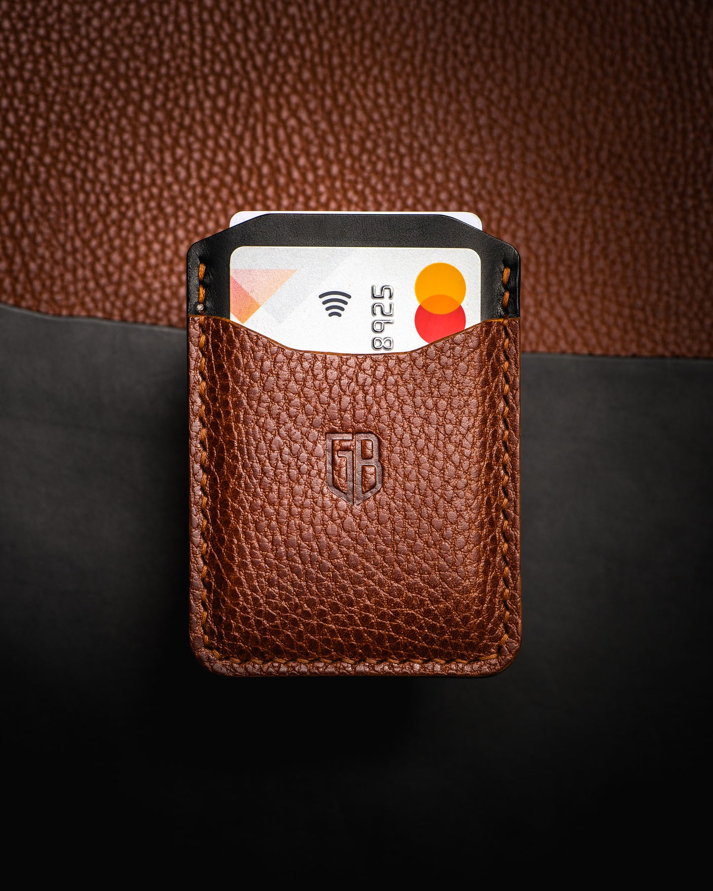 Leather Card-Holder - Brown/Black by Grubble