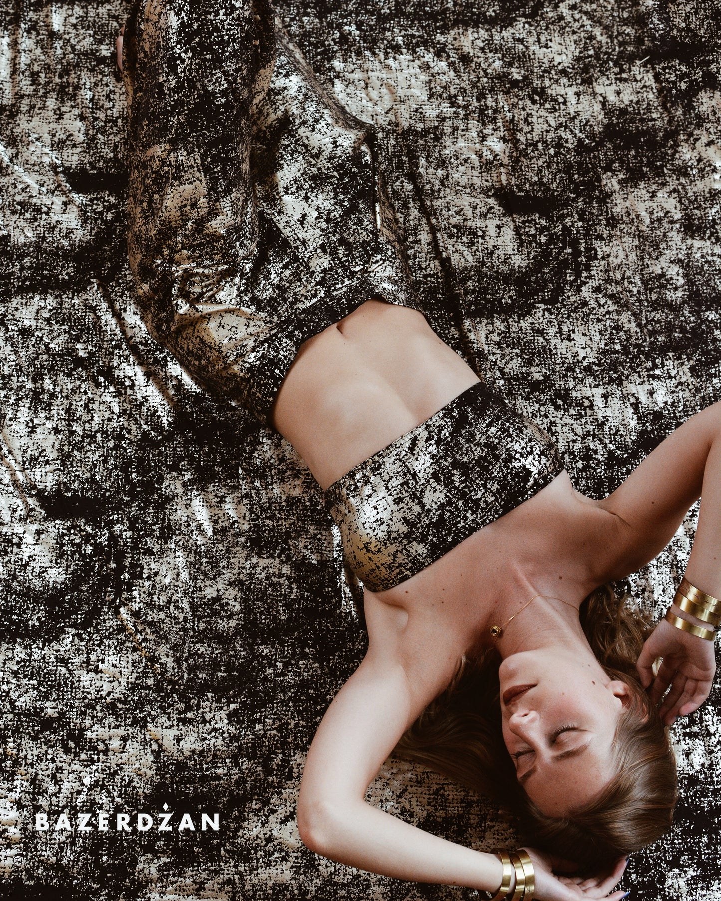 Black & Gold Pants by Bazerdzan Wear