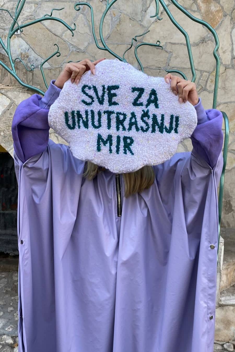 Handmade Tapestry "SVE ZA UNUTRAŠNJI MIR" by Kasja Jerlagic for Bazerdzan