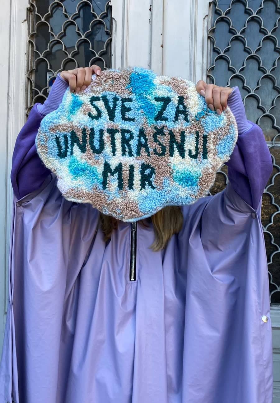 Handmade Tapestry "SVE ZA UNUTRAŠNJI MIR" by Kasja Jerlagic for Bazerdzan