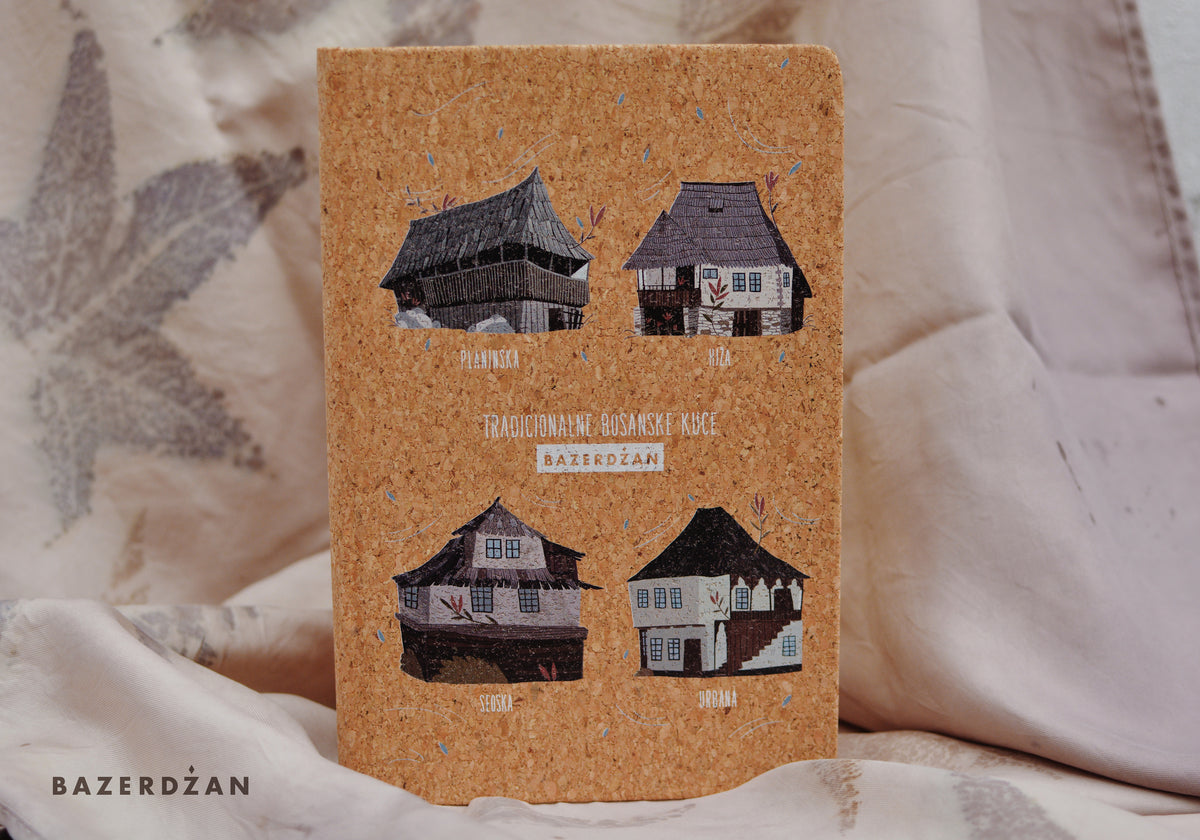 "Traditional Bosnian Houses" Notebook, (Cork) - Bazerdzan