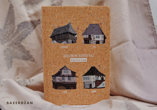 "Traditional Bosnian Houses" Notebook, (Cork) - Bazerdzan