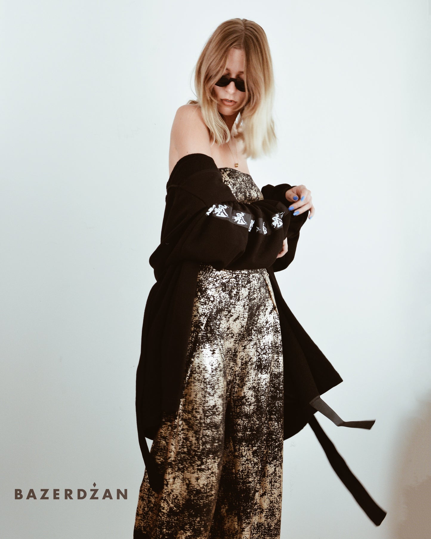 Black & Gold Pants by Bazerdzan Wear