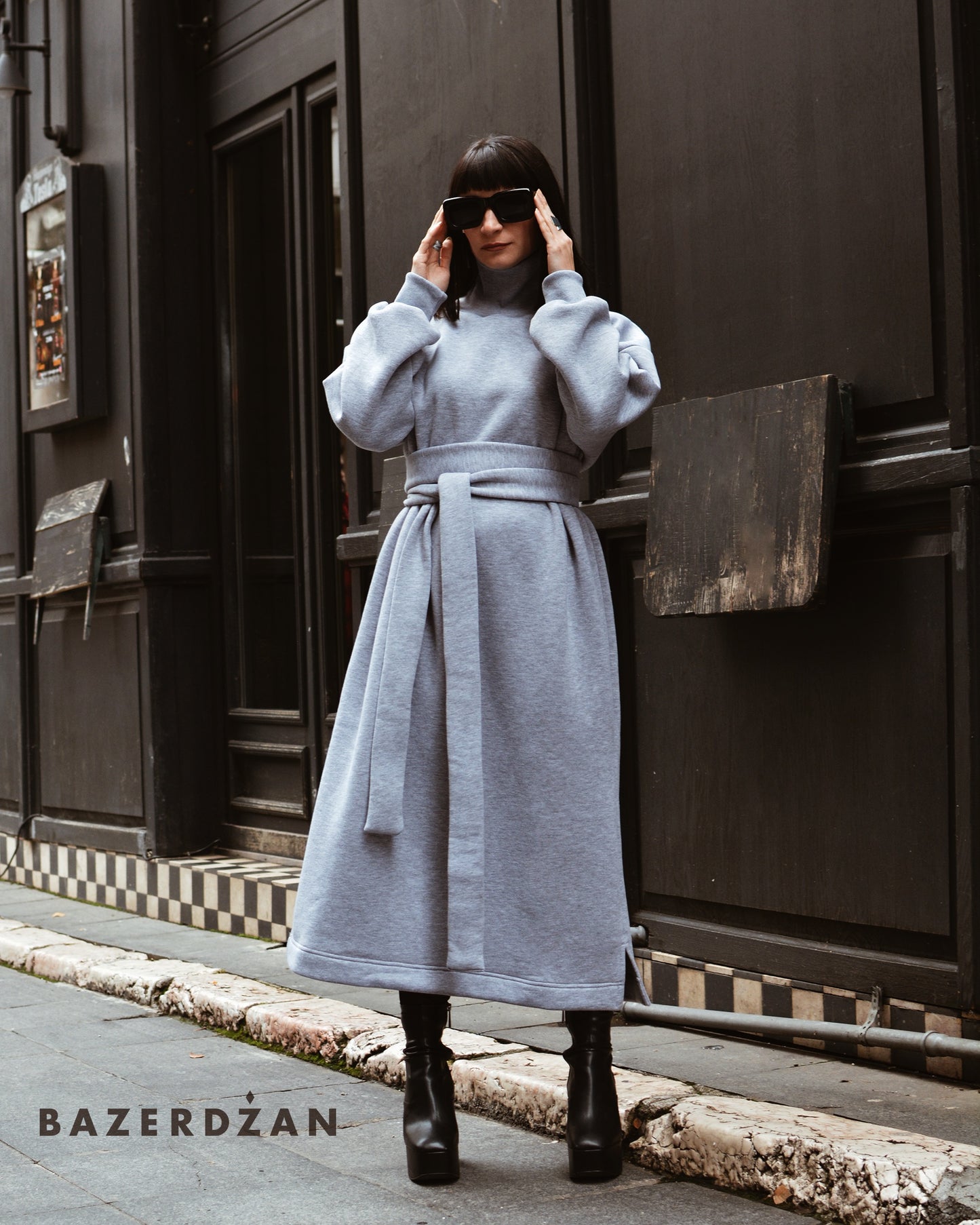 Long Turtleneck Dress by Bazerdzan Wear