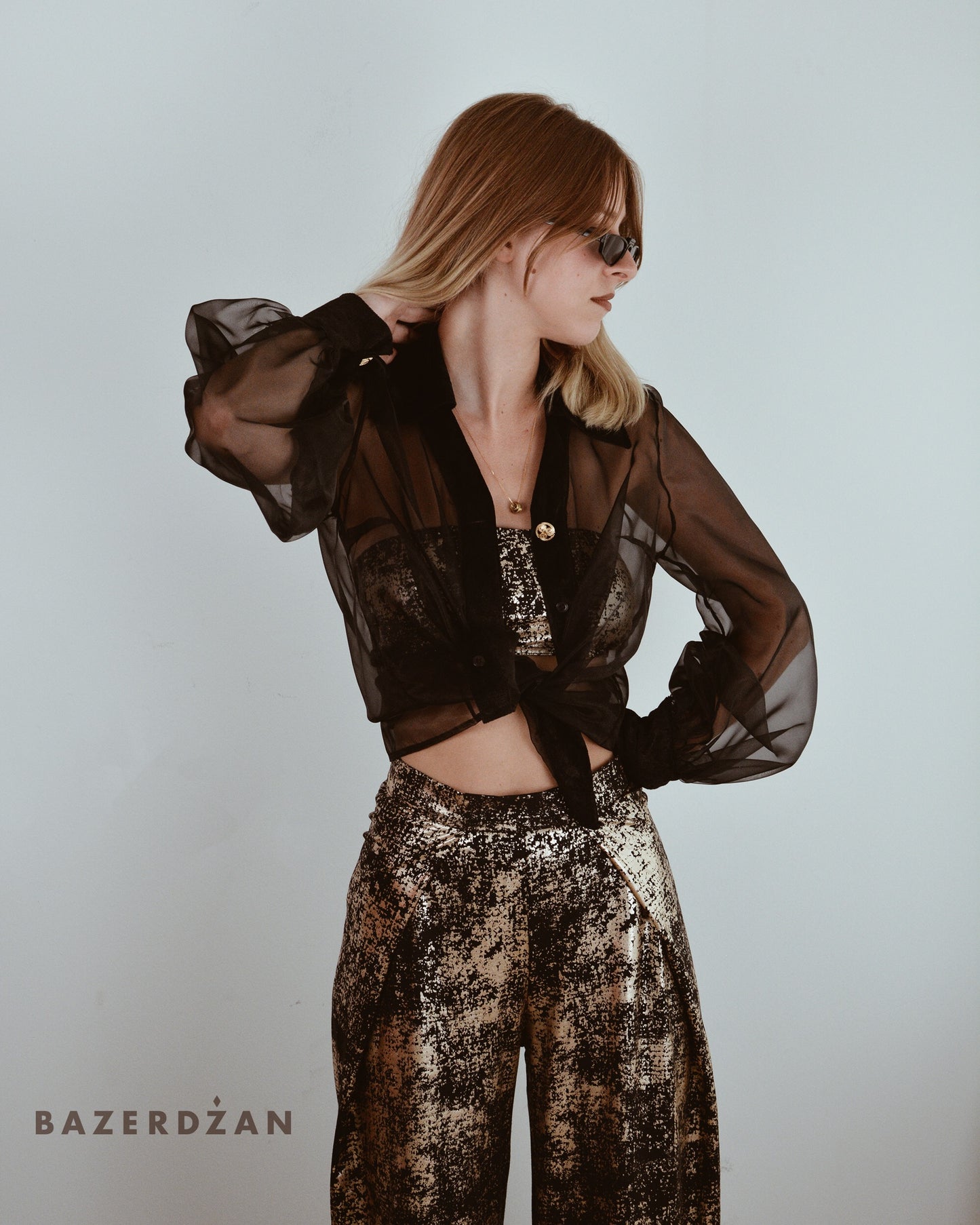 Black & Gold Pants by Bazerdzan Wear