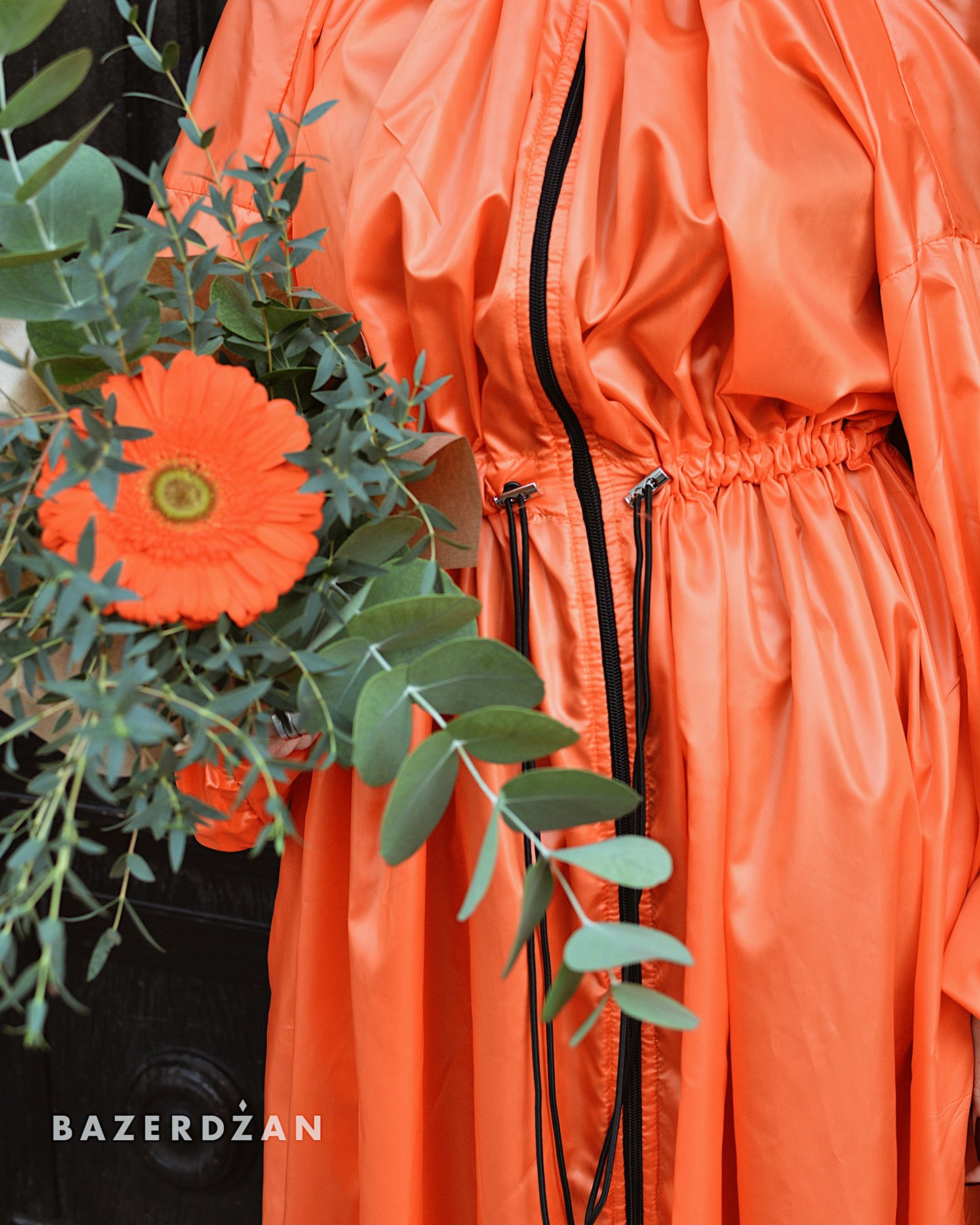 Trench Coat -Orange by Bazerdzan Wear