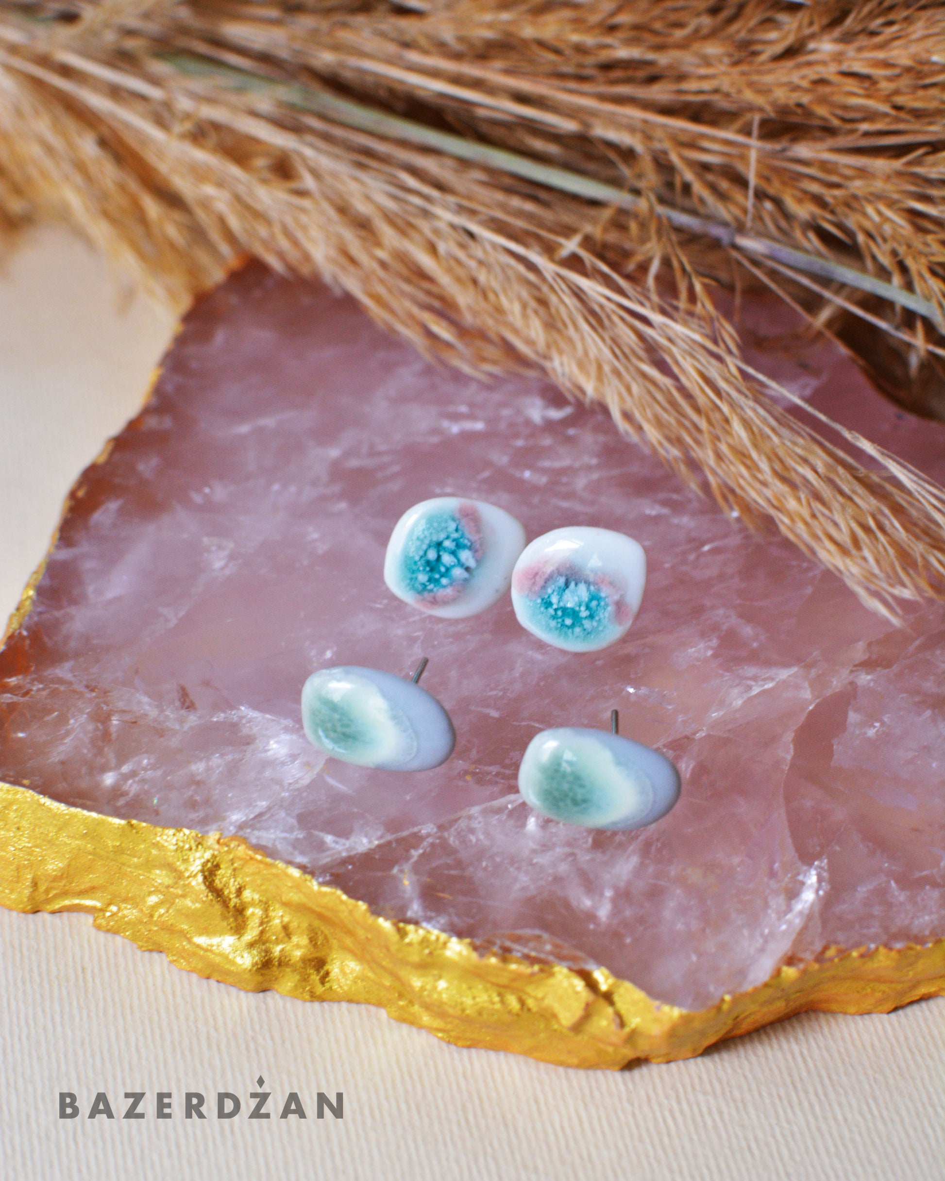 Mini Ceramic Earrings by bokajok - Bazerdzan