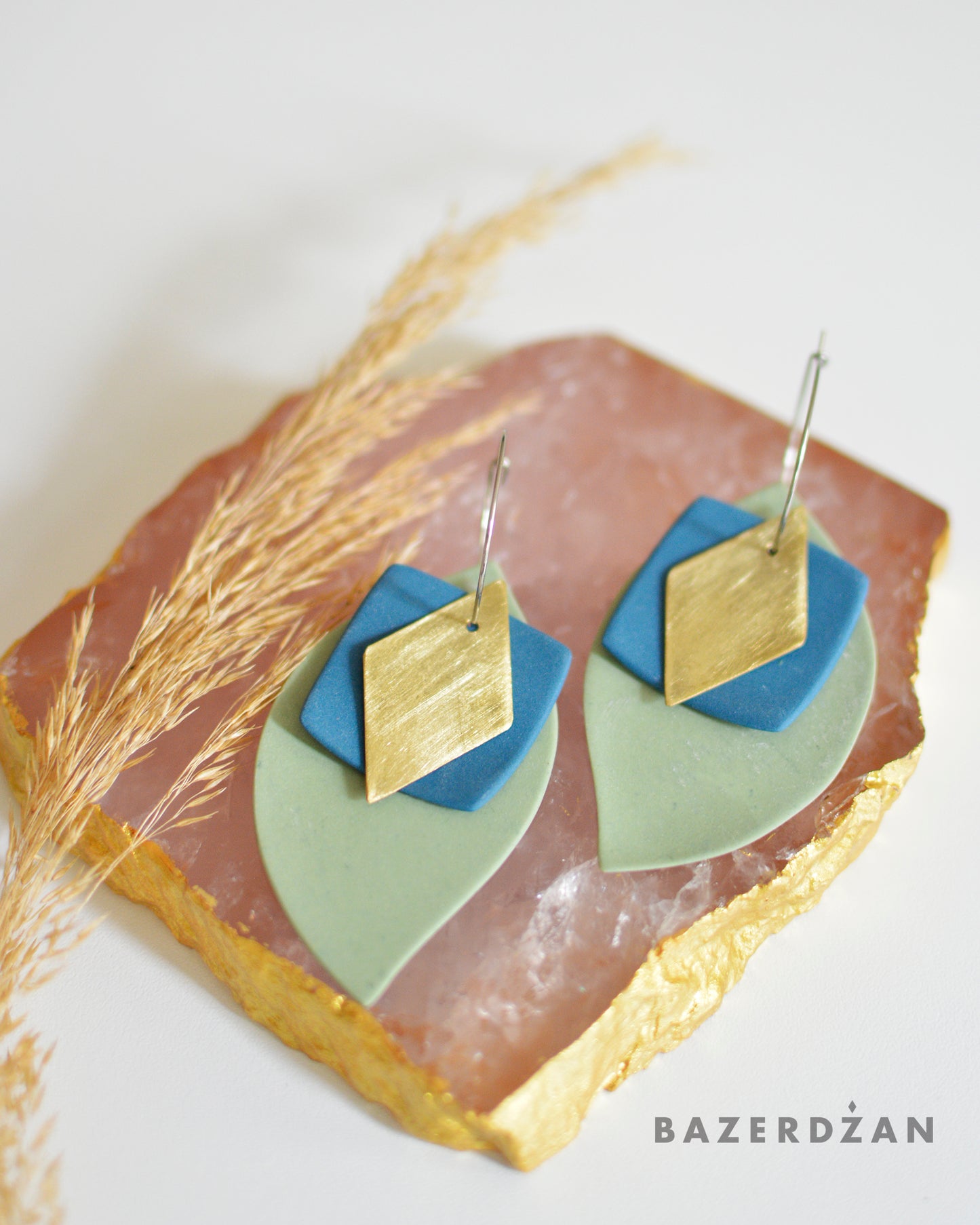 Baklava - Inspired Ceramic Earrings by bokajok - Bazerdzan