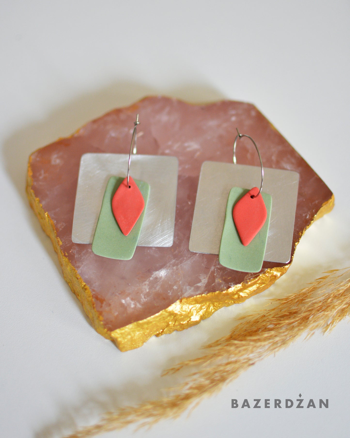 Baklava - Inspired Ceramic Earrings by bokajok - Bazerdzan