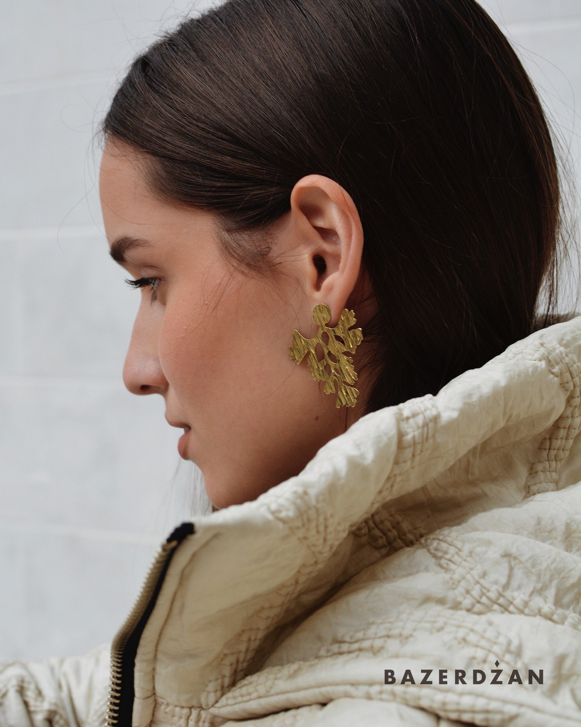 "Asplenium Lepidum" earrings by Natasha Rubis - Bazerdzan