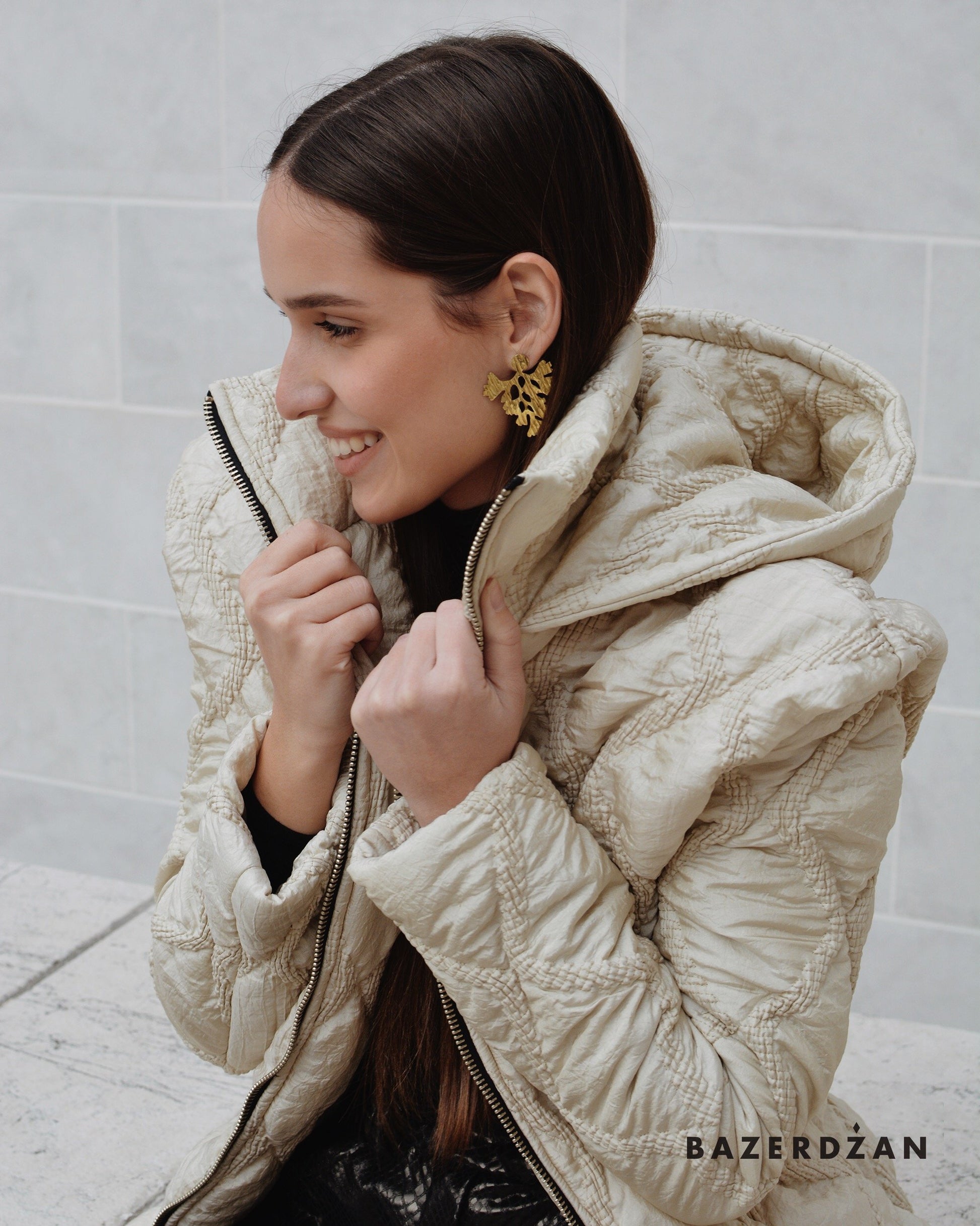 "Asplenium Lepidum" earrings by Natasha Rubis - Bazerdzan