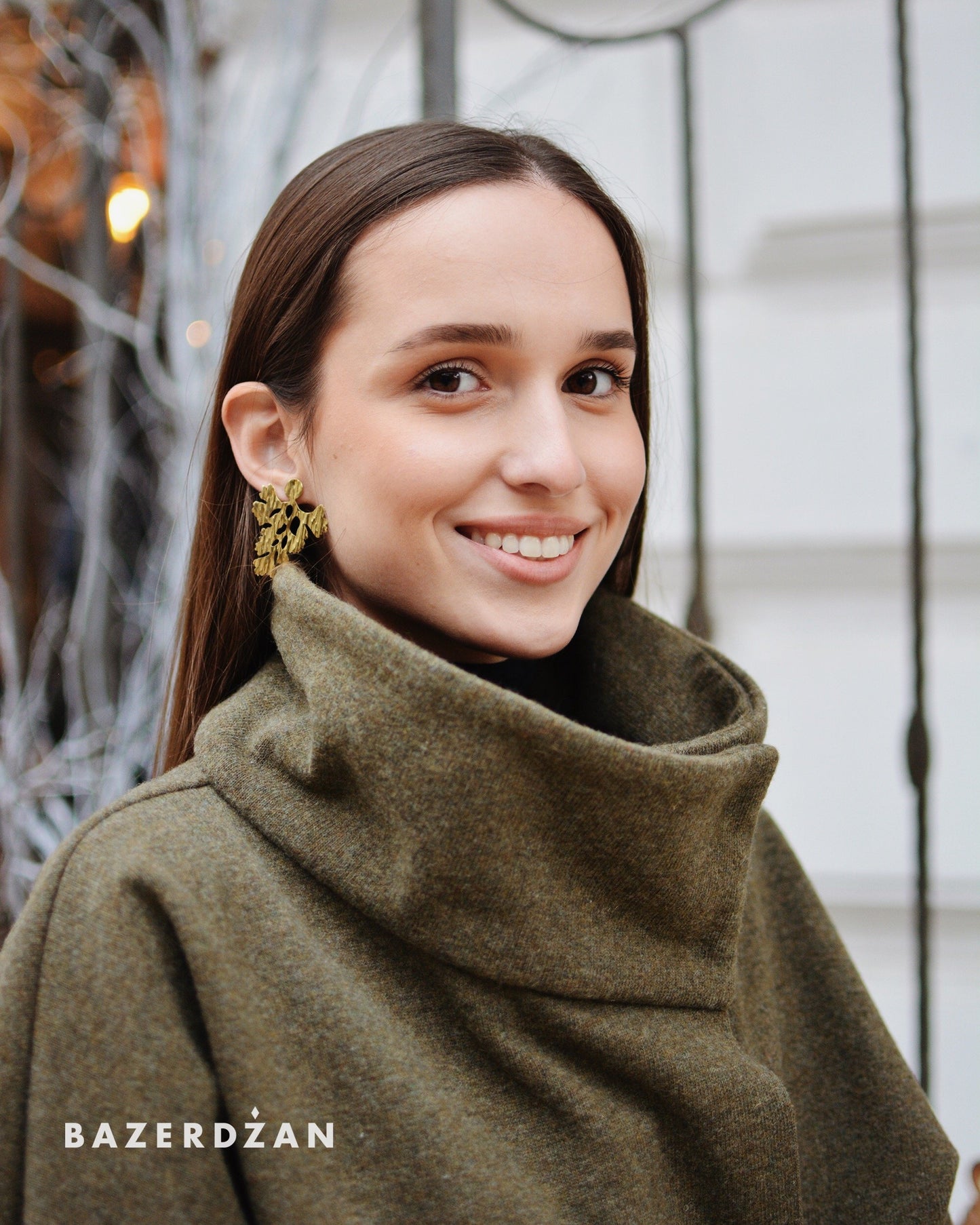 "Asplenium Lepidum" earrings by Natasha Rubis - Bazerdzan