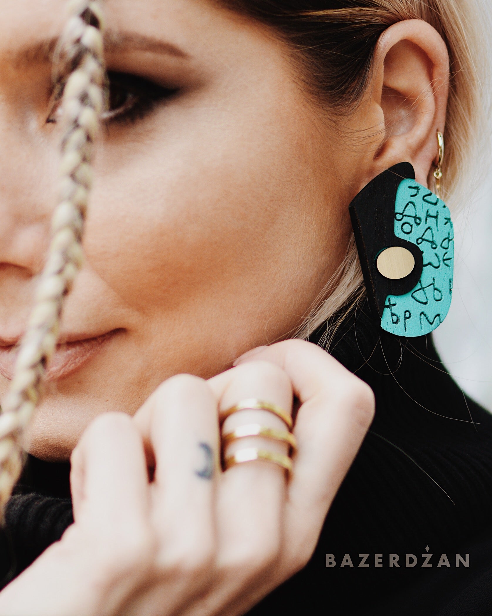 Bosančica Graffiti Earrings by IVYQ studio - Bazerdzan